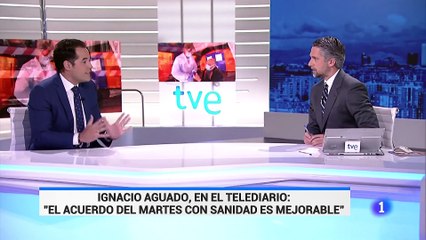 Aguado dice en RTVE que se desmarca de la vía judicial de Ayuso