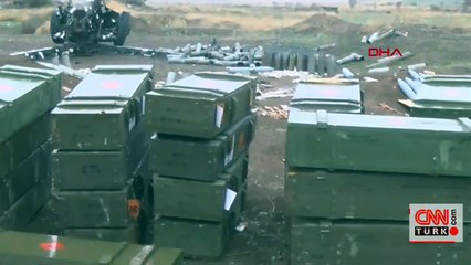 Ermenistan askerlerinin geri çekilirken bıraktığı silah ve araçlar görüntülendi