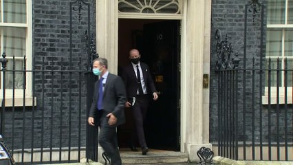 PM leaves Downing St for Tory conference