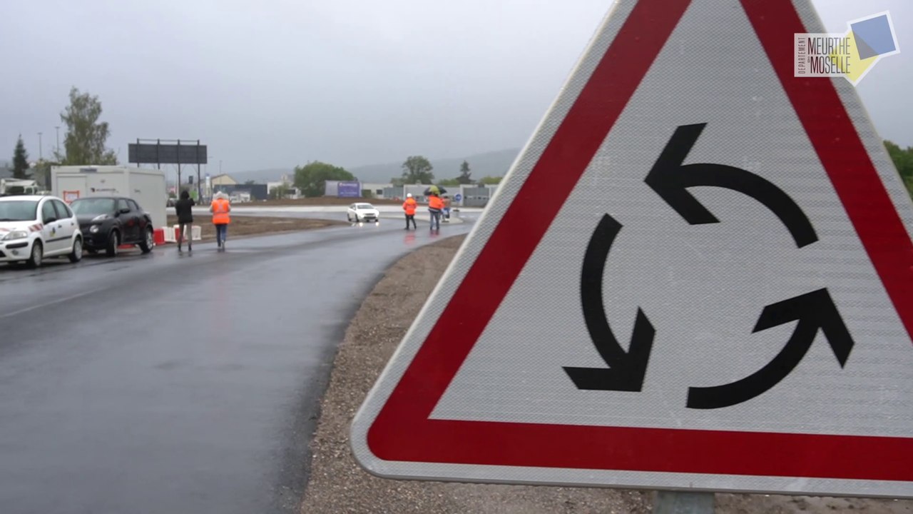 Inauguration et mise en circulation du giratoire sur la RD 657 à Pont-à-Mousson