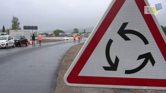 Inauguration et mise en circulation du giratoire sur la RD 657 à Pont-à-Mousson