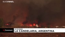 تلاش ۳۰۰ آتش‌نشان برای مهار دو آتش‌سوزی بزرگ در آرژانتین