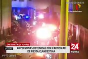 SMP: Más de 40 personas detenidas por participar de fiesta clandestina
