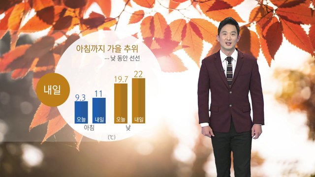 [날씨] 내일 아침까지 가을 추위...낮 동안 선선 / YTN