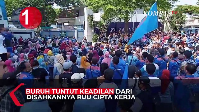 TOP 3 NEWS : Buruh Tolak UU Cipta Kerja, Jokowi Kecewa dengan Para Menteri, Perajin Jamu Diperas