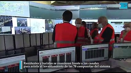 Venecia activaron los diques móviles artificiales