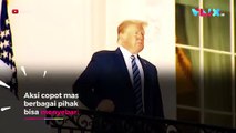 Copot Masker, Donald Trump Kembali ke Gedung Putih