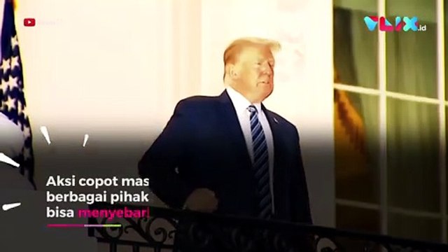 Copot Masker, Donald Trump Kembali ke Gedung Putih