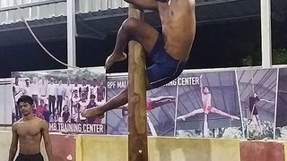 Acrobatics on Pole Mallakhamb - Twists and Turns - Tamizhan Mallakhamb Sports Academy