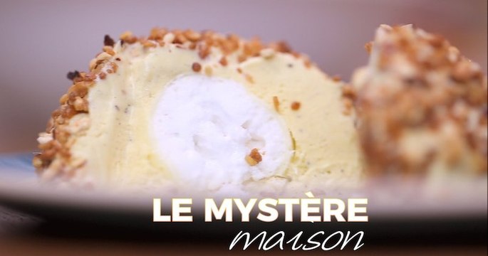 Surprenez votre entourage en préparant votre propre Mystère maison avec des petites meringues et une délicieuse glace vanille !