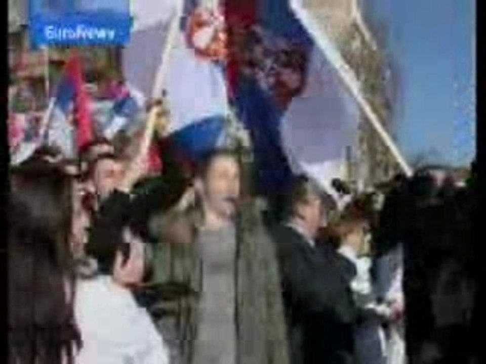 Le Kosovo est toujours serbe. Février 2008. EuroNews