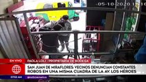 Vecinos de SJM denuncian constantes robos en una misma cuadra de la Av. Los Héroes | Primera Edición (HOY)