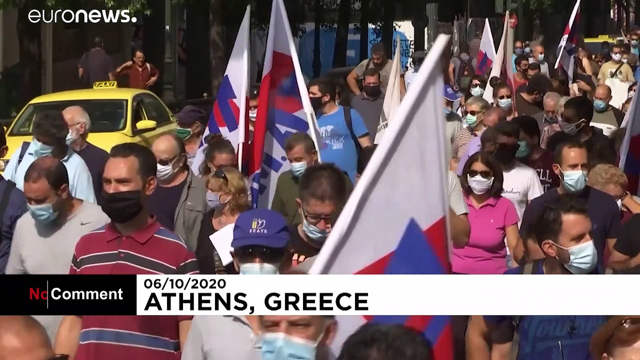 No-comment-video: anti-nato-proteste in athen