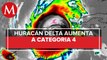 Emiten alerta roja por huracán 'Delta' en Quintana Roo
