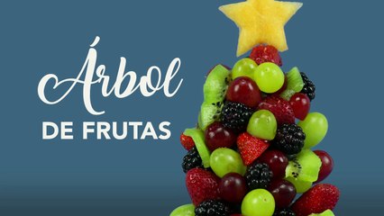 Árbol navideño con frutas ¡súper creativo!