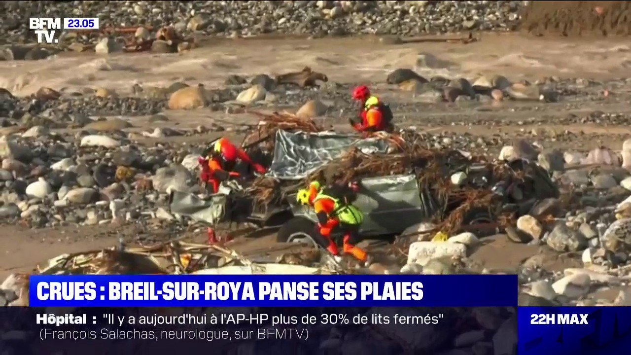 Crues dans les Alpes-Maritimes: Breil-sur-Roya...