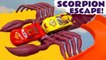 Hot Wheels Scorpion Challenge Race with Disney Pixar Cars 3 Lightning McQueen and Marvel Avengers plus PJ Masks Superheroes in this Family Friendly Full Episode English Toy Story for Kids with the Funny Funlings