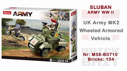 [Sluban] Small Armored Vehicle - Speedbuild (WWII Series M38-B0710)