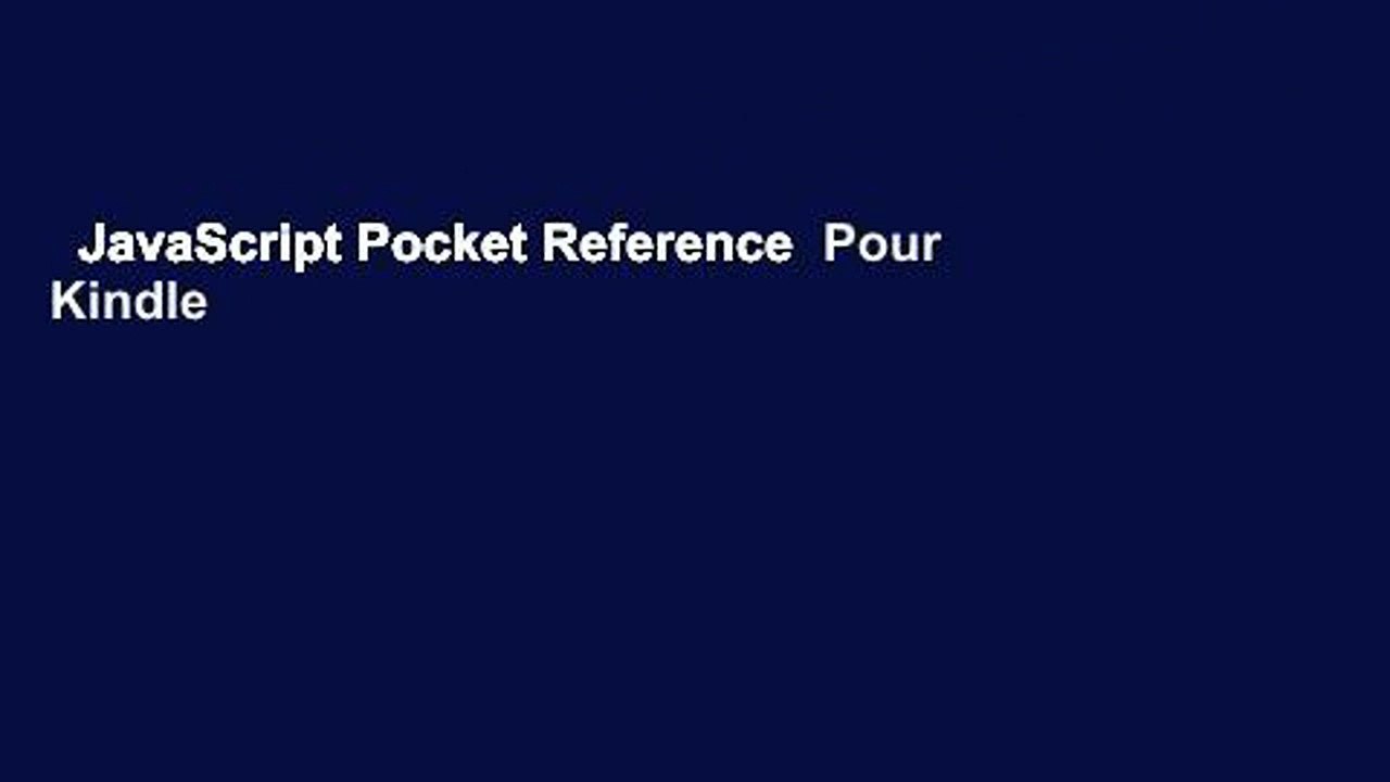 JavaScript Pocket Reference  Pour Kindle