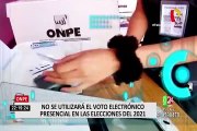 ONPE: no se utilizará el voto electrónico presencial en las elecciones del 2021