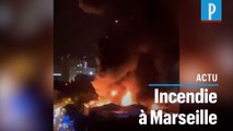 Incendie à Marseille : un garde-meubles de 10 000 m2 ravagé par les flammes