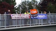 GMB NURSES STAGE SHEFFIELD BANNER PROTEST FOR NHS FAIR PAY ACROSS UK