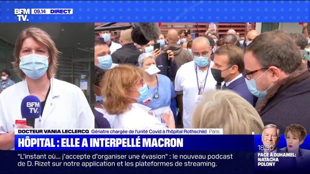 Aujourd'hui le problème, ce sont les moyens. Le docteur Vania Leclercq a interpellé Emmanuel Macron lors de sa visite à l'hôpital Rothschild