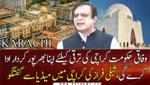 Federal Government will play its complete role in the development of Karachi says, Shibli Faraz