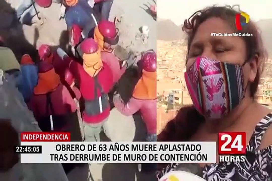 Independencia: trabajador muere aplastado tras derrumbe de muro de contención