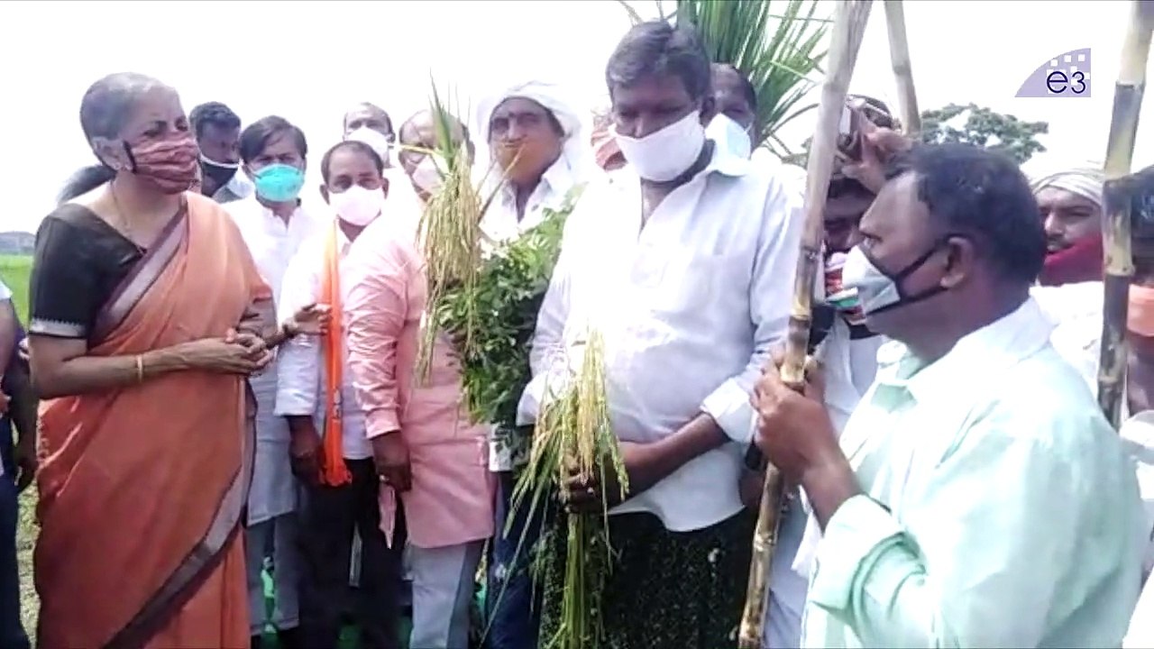 Central Minister Nirmala Sitharaman Meet Farmer...