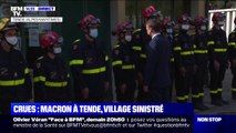 Crues: Emmanuel Macron est à Tende, auprès des secouristes
