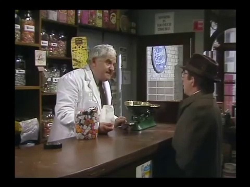 The Two Ronnies - Sweet Shop Sketch   Ronnie Barker ~ Ronnie Corbett