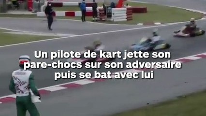 Un pilote de kart en colère commet un acte honteux et dangereux