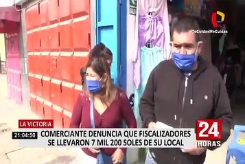La Victoria: Comerciante formal denuncia que fiscalizadores se llevaron 7 200 soles durante operativo