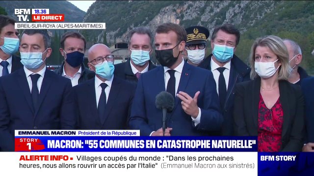 Crues dans le Sud-Est: Emmanuel Macron annonce le déblocage de plusieurs centaines de millions d'euros