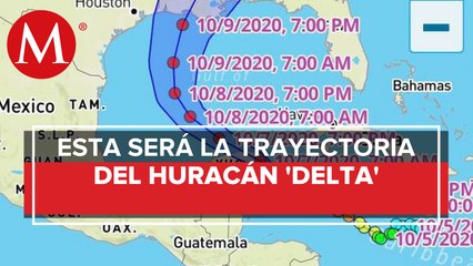 ¿Cuál es la trayectoria que se prevé tome el huracán 'Delta'?