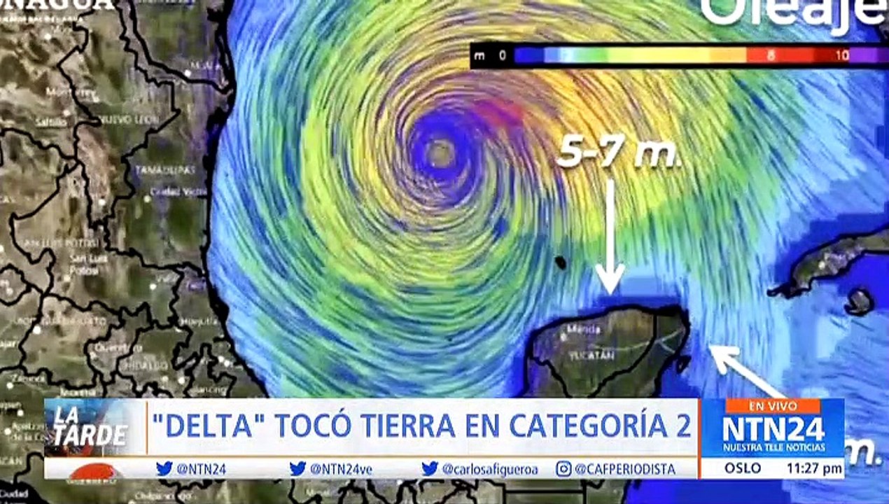 Huracán Delta tocó territorio mexicano sin dejar víctimas mortales