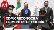 Sheinbaum entrega reconocimientos a policías de CdMx
