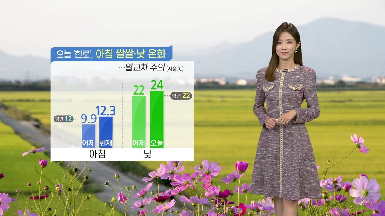 [날씨] 아침 쌀쌀·낮 온화...큰 일교차 주의하세요 / YTN