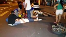 Duas pessoas ficam feridas em grave acidente na Av. Barão do Rio Branco