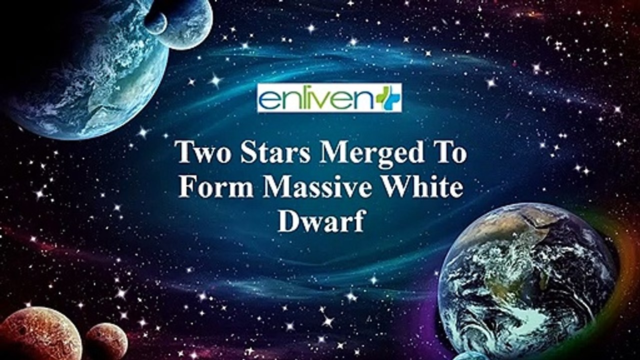Two stars merged to form massive white dwarf.