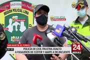 SMP: policía de civil frustra asalto a pasajeros y abate a uno de los delincuentes