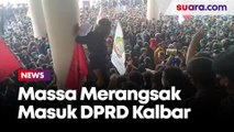 Demo UU Cipta Kerja, Anggota DPRD Kalbar Dilempar Botol Minuman dan Tanaman