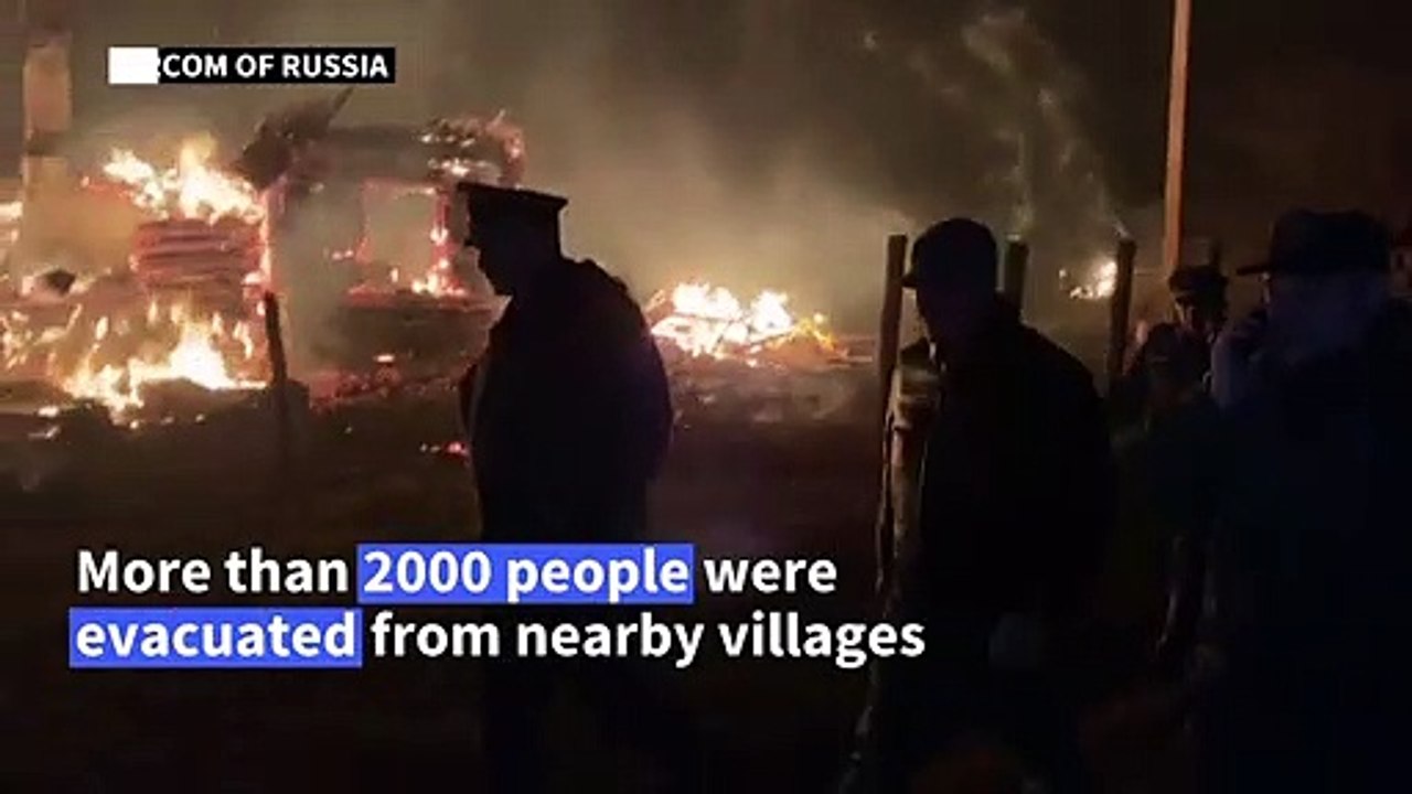 Wildfires spark munition depot explosions in Russia