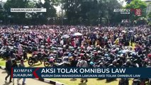 Buruh Dan Mahasiswa Lakukan Aksi Tolak Omnibus Law