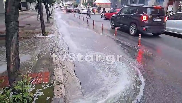 Πλημμύρισε το κέντρο της Λαμίας