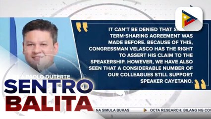 #SentroBalita | Dep. House Speaker Paolo Duterte, dumistansya sa usapin ng House speakership