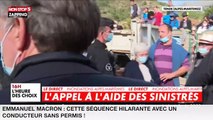 Emmanuel Macron : cette séquence hilarante avec un conducteur sans permis ! (vidéo)
