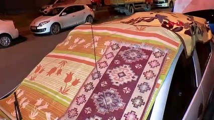 Araç sahipleri doluya karşı önlem aldı