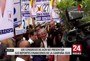 100 congresistas aún no presentan sus reportes financieros de la campaña 2020